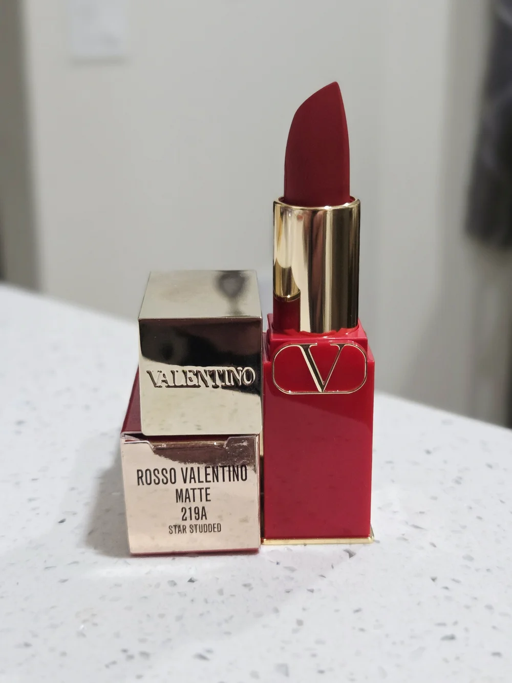 Valentino Rosso Valentino Matte Lipstick - Red (219A Star Studded)